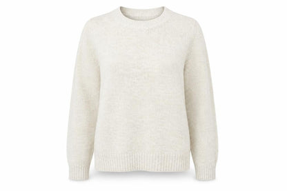 H&M Womens Beige Round Neck Acrylic Pullover Jumper Size L
