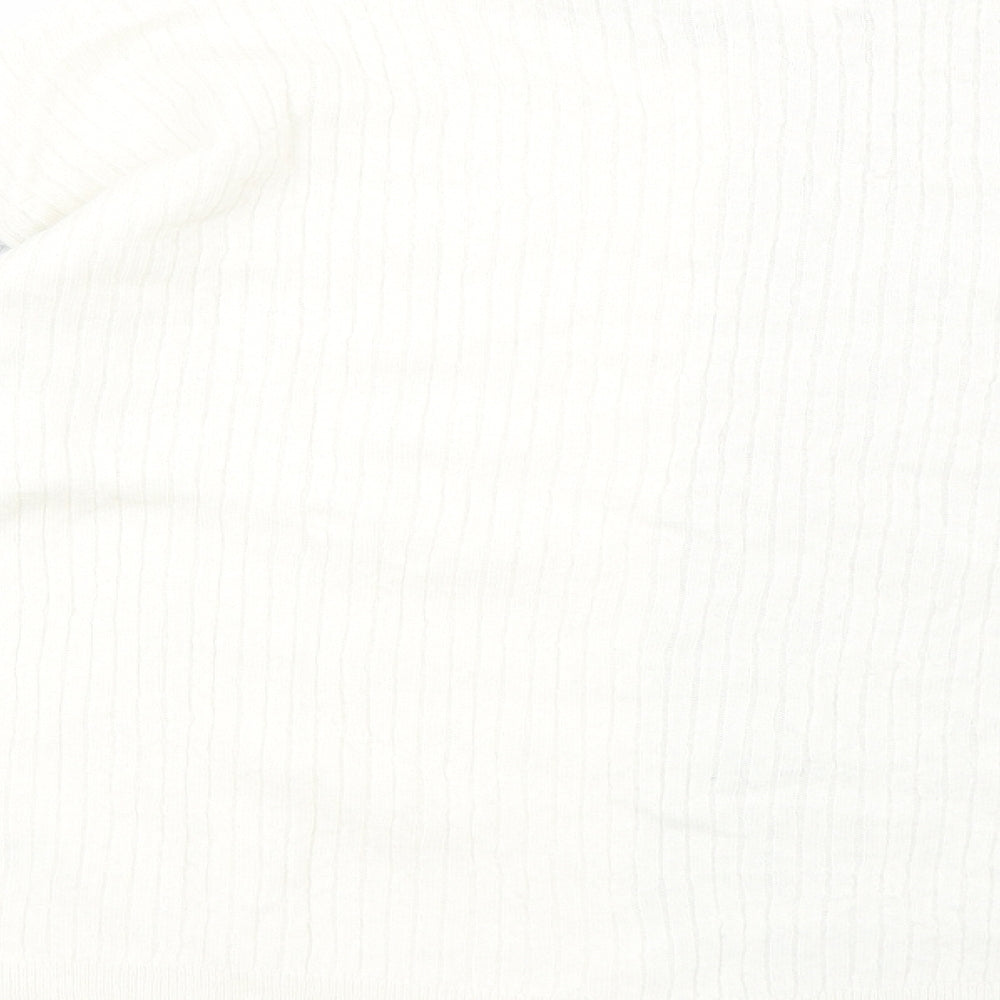 John Lewis Womens Grey Round Neck Nylon Pullover Jumper Size 16 - Colourblock