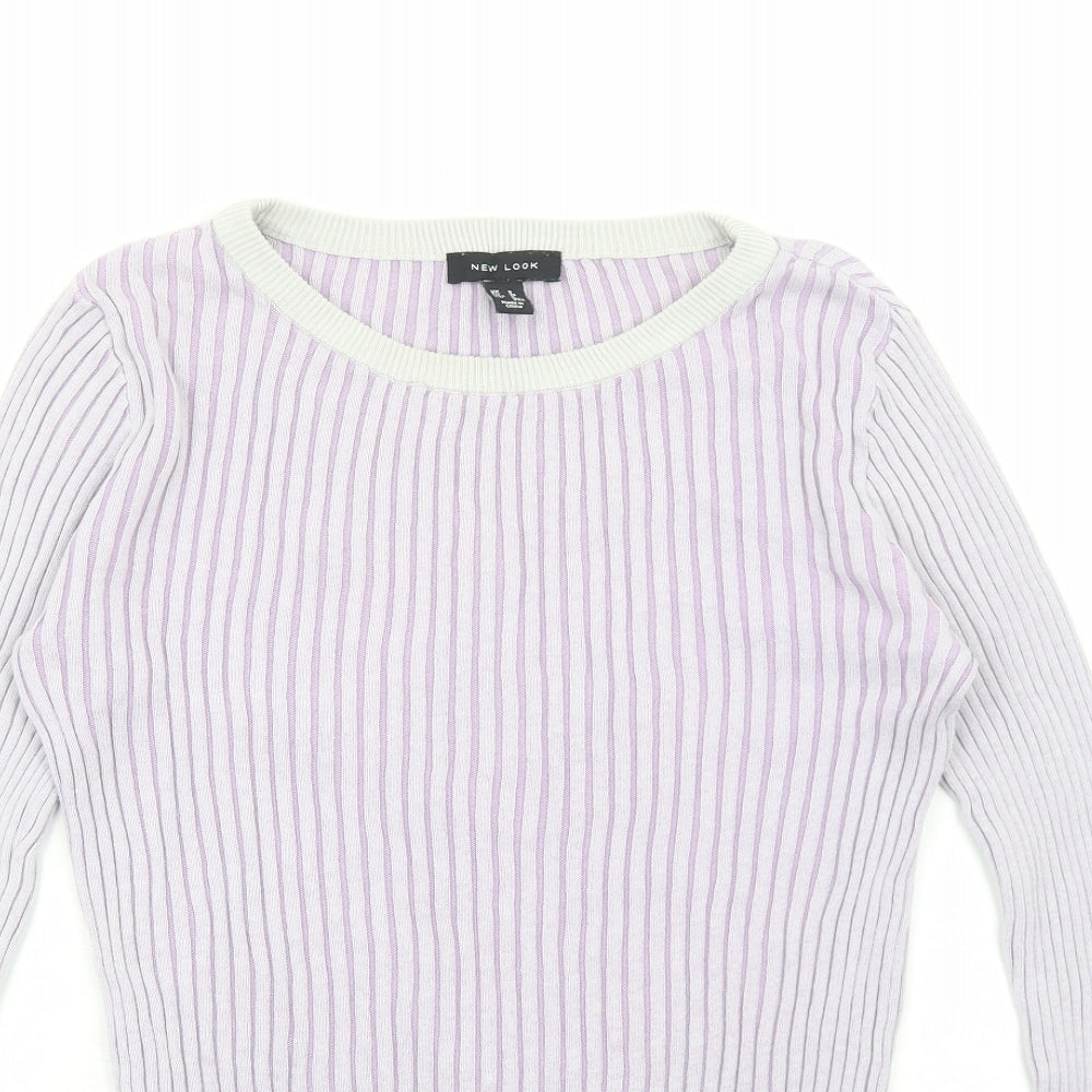 Womens UK Size 8 New Look Purple Pullover Jumper