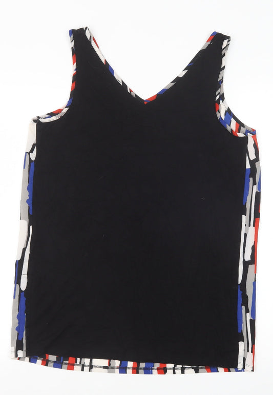 Matalan Womens Multicoloured Geometric Polyester Tunic Tank Size 14 V-Neck