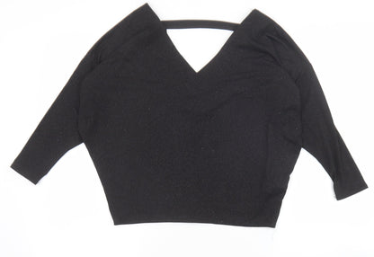 Womens UK Size 6 Dorothy Perkins Black Basic Blouse