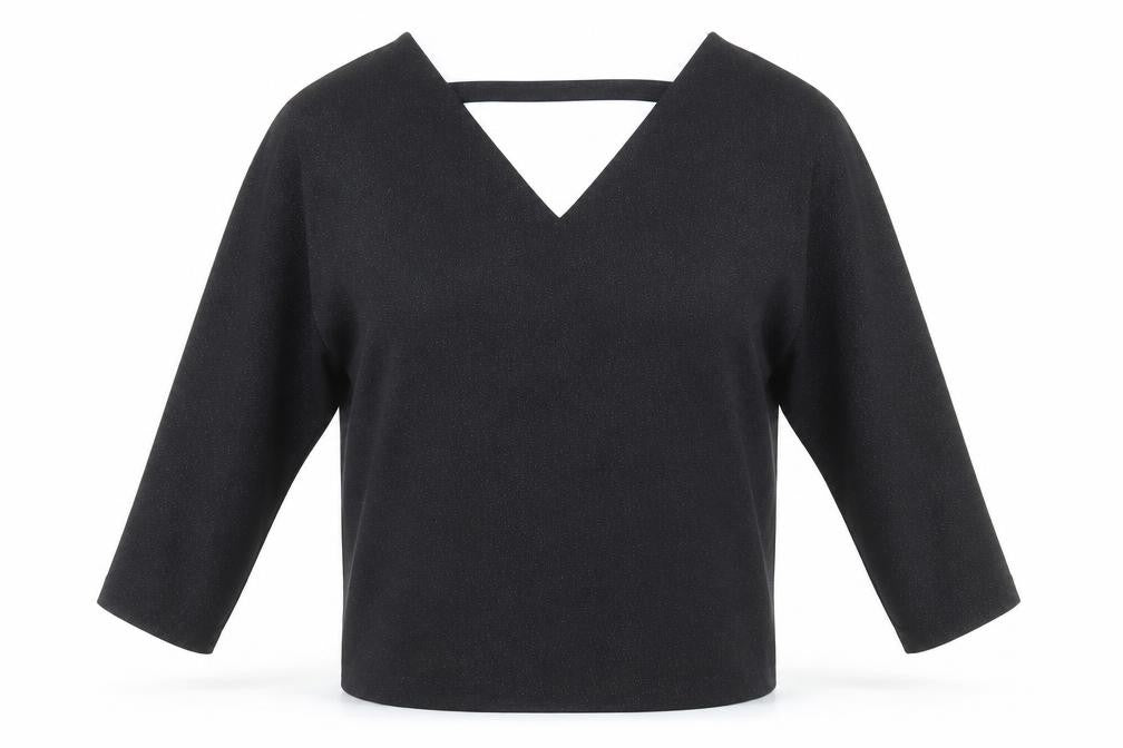 Womens UK Size 6 Dorothy Perkins Black Basic Blouse