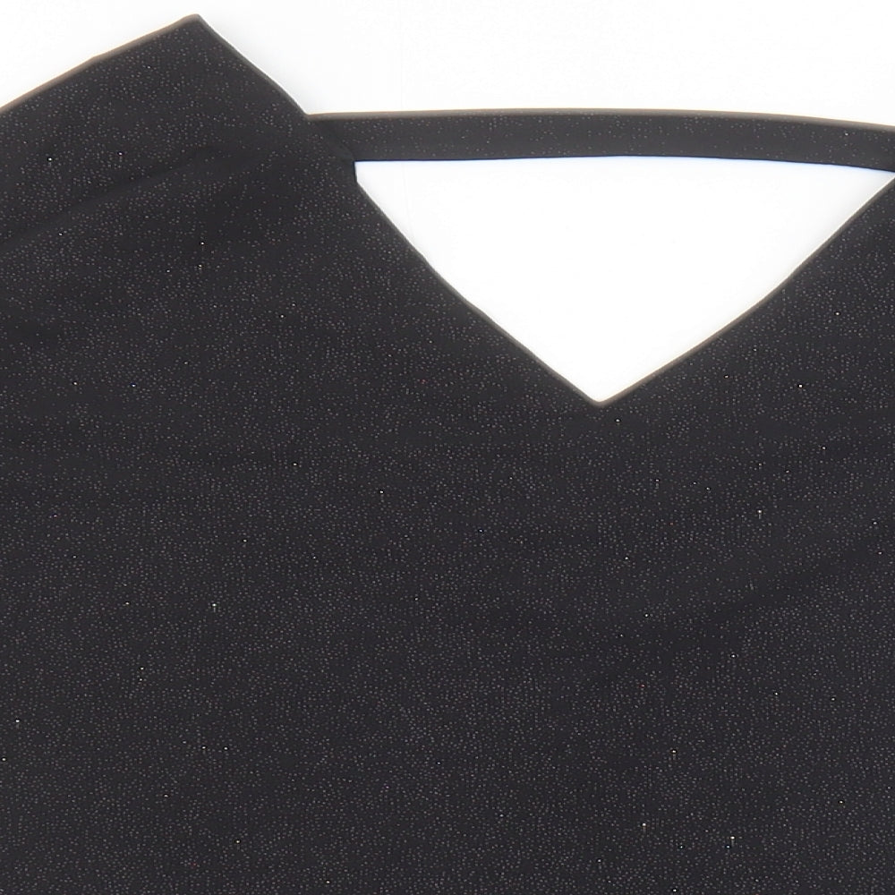 Womens UK Size 6 Dorothy Perkins Black Basic Blouse