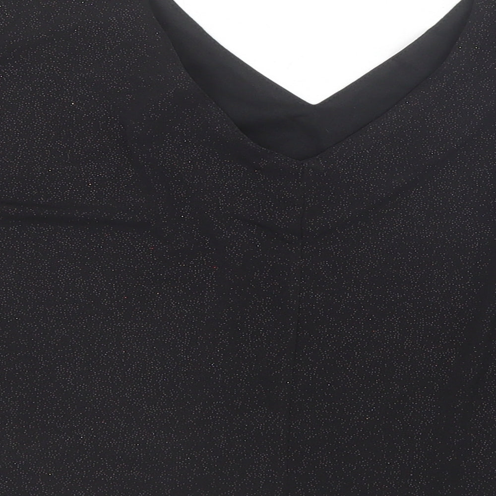 Womens UK Size 6 Dorothy Perkins Black Basic Blouse