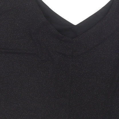 Womens UK Size 6 Dorothy Perkins Black Basic Blouse