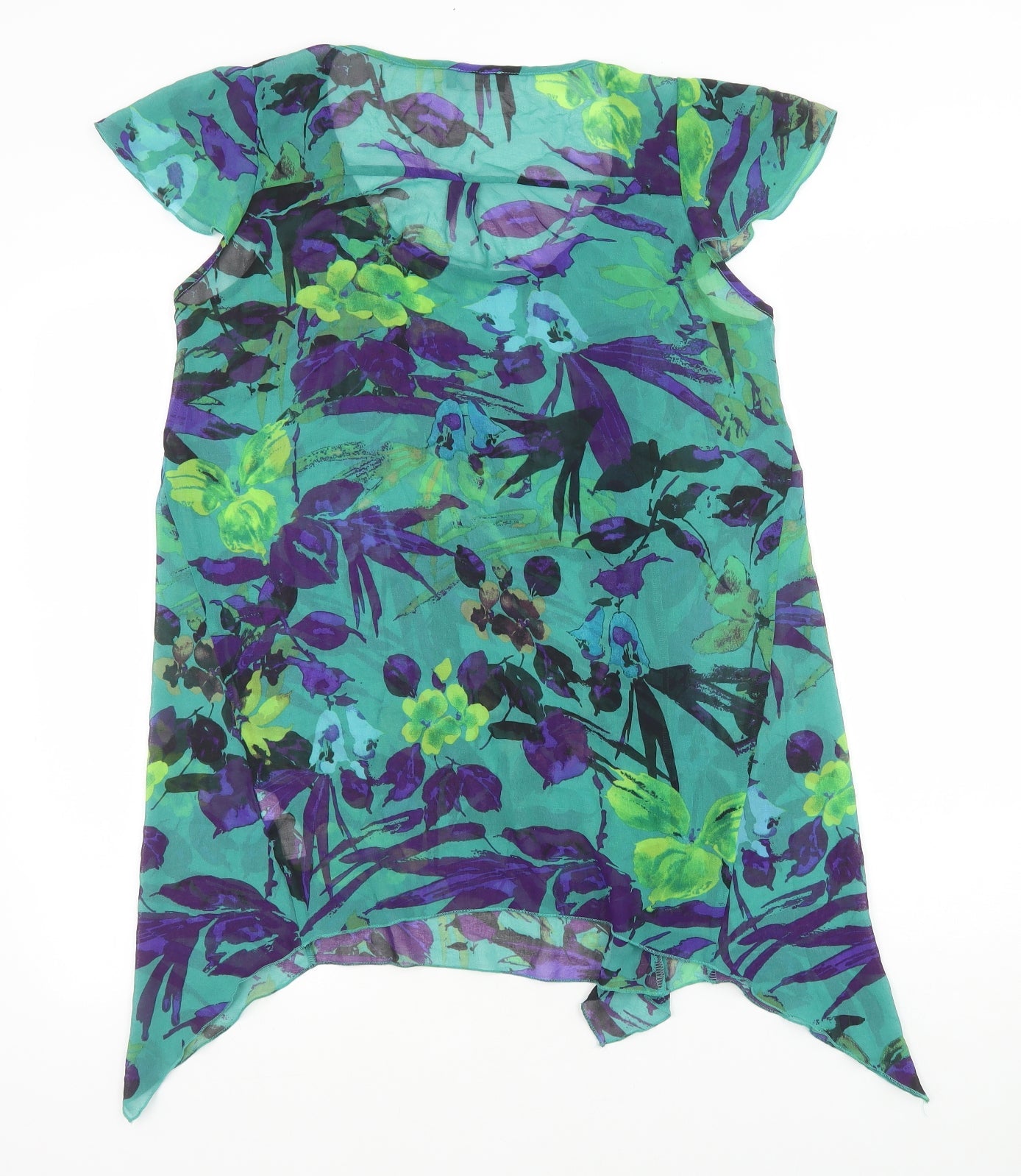 Womens UK Size 12 Marks and Spencer Green Tunic Blouse