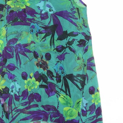 Womens UK Size 12 Marks and Spencer Green Tunic Blouse