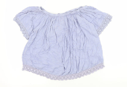 Womens UK Size 8 Select Blue Basic Blouse