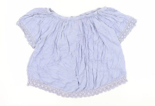 Womens UK Size 8 Select Blue Basic Blouse