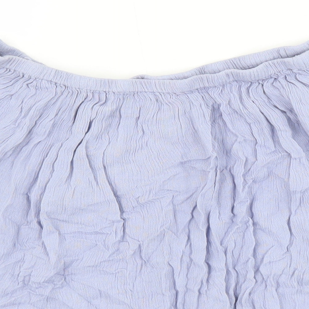 Womens UK Size 8 Select Blue Basic Blouse