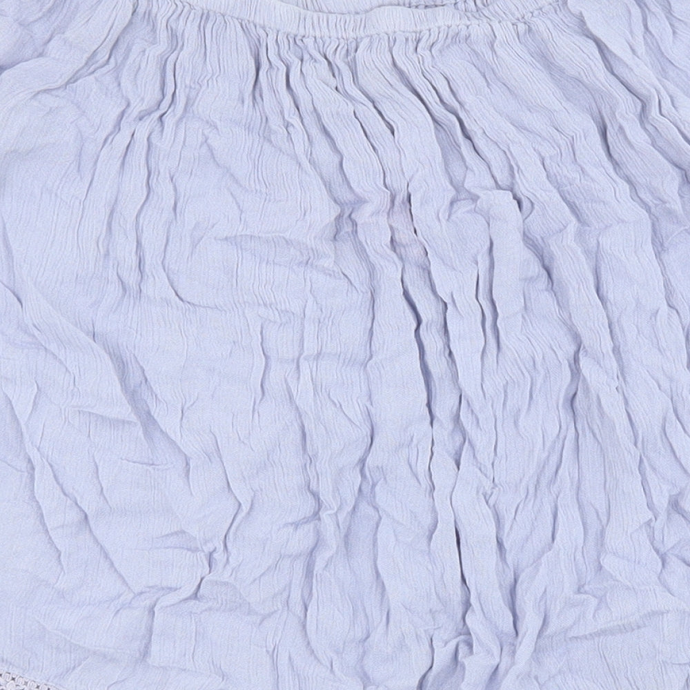 Womens UK Size 8 Select Blue Basic Blouse