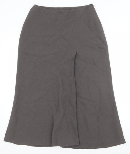 Minuet Womens Brown Acetate Swing Skirt Size 12 Zip