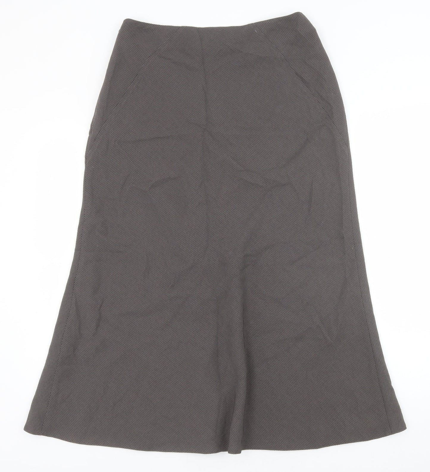 Minuet Womens Brown Acetate Swing Skirt Size 12 Zip