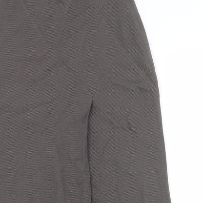 Minuet Womens Brown Acetate Swing Skirt Size 12 Zip