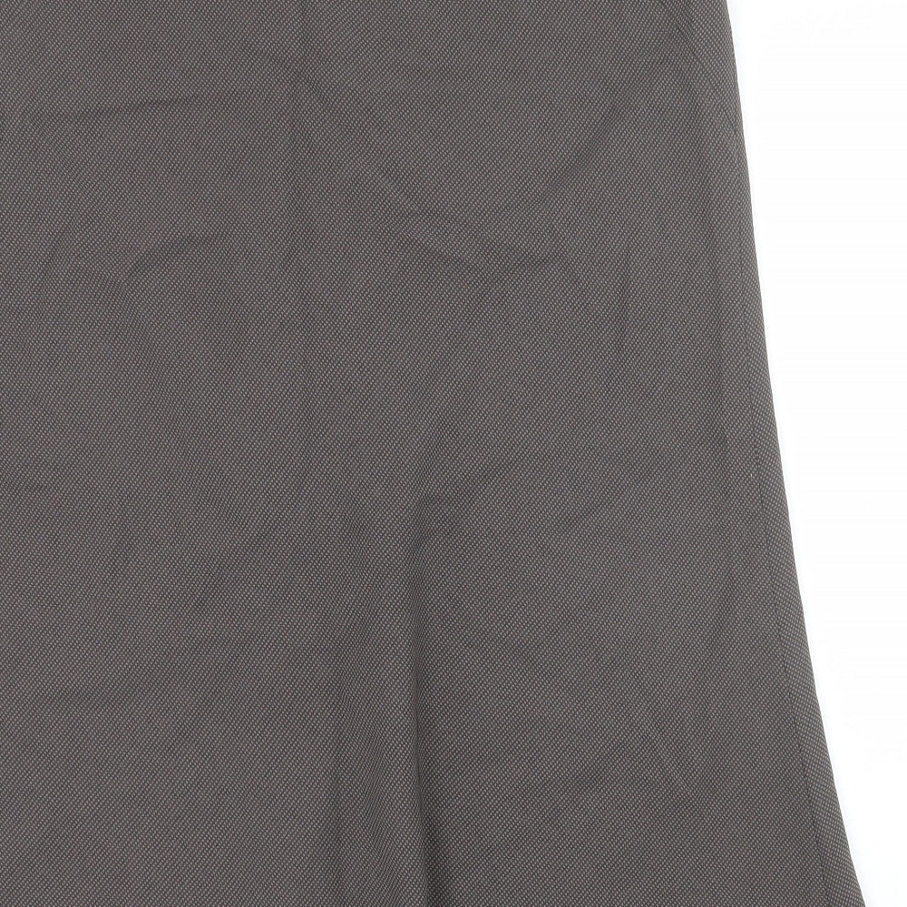 Minuet Womens Brown Acetate Swing Skirt Size 12 Zip