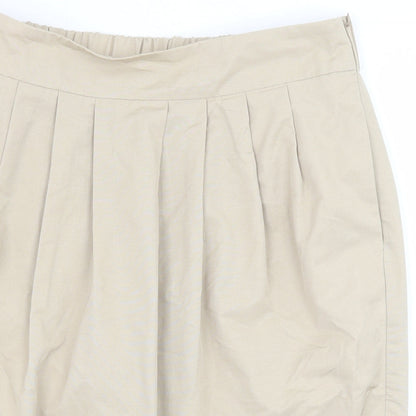 John Lewis Womens Beige Cotton Tulip Skirt Size 12 Zip