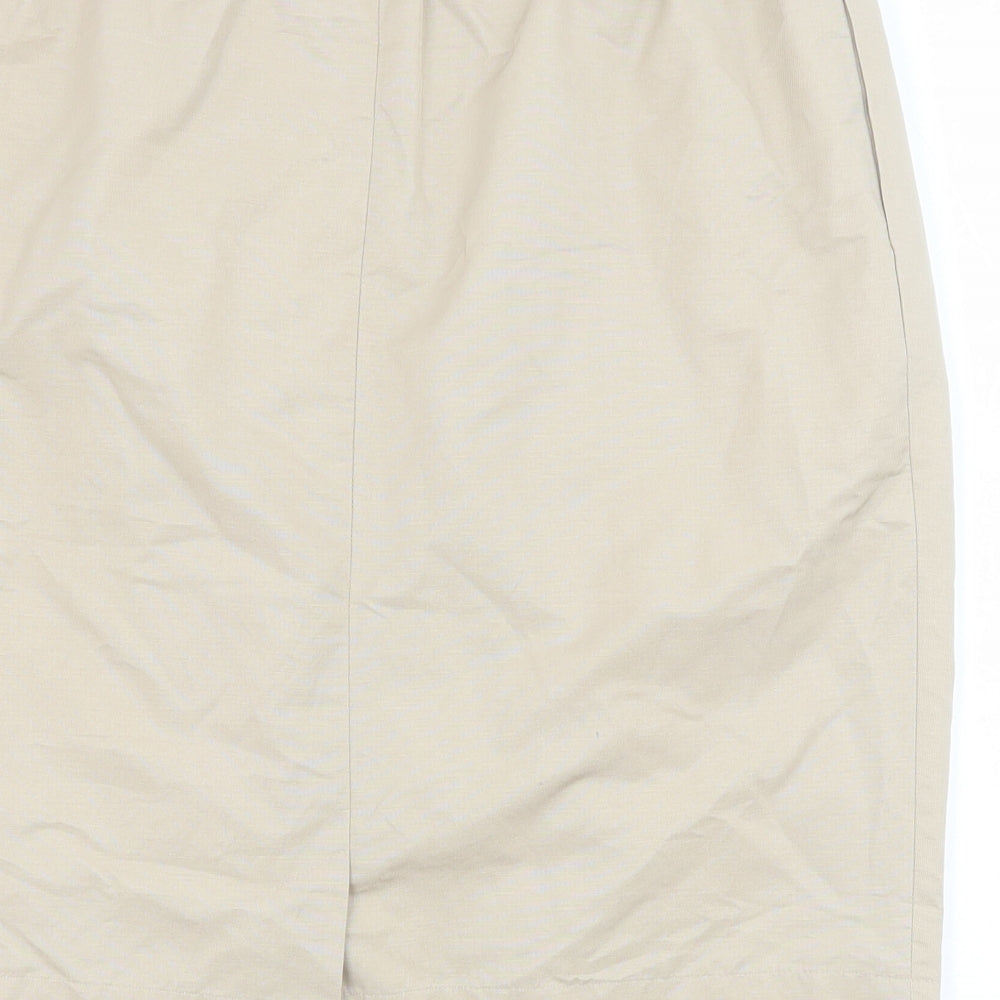 John Lewis Womens Beige Cotton Tulip Skirt Size 12 Zip