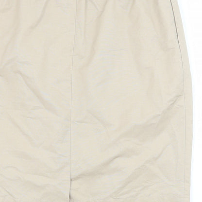 John Lewis Womens Beige Cotton Tulip Skirt Size 12 Zip