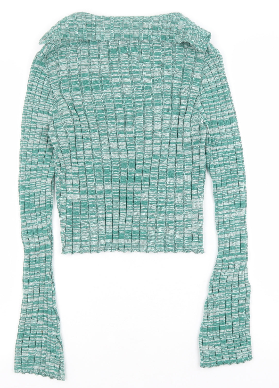 Cider Womens Green V-Neck Polyester Pullover Jumper Size S Pullover