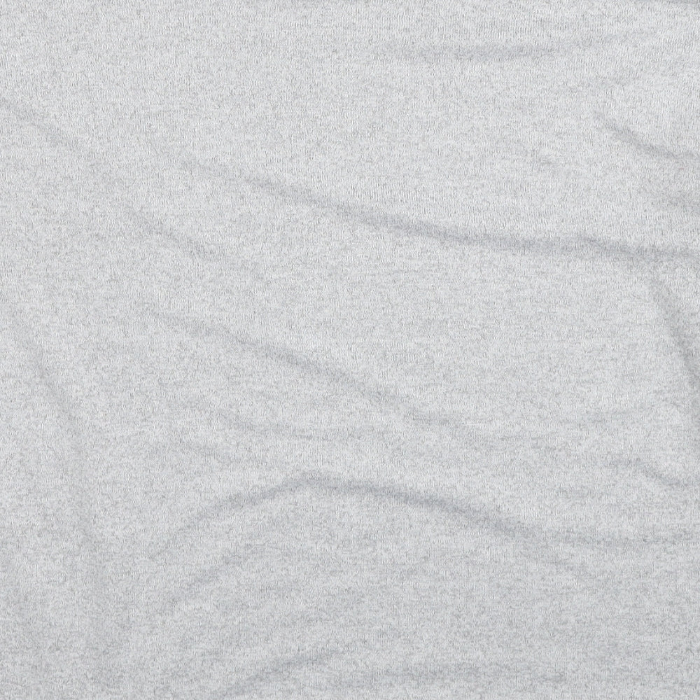 b.young Womens Grey High Neck Polyester Henley Jumper Size L Pullover