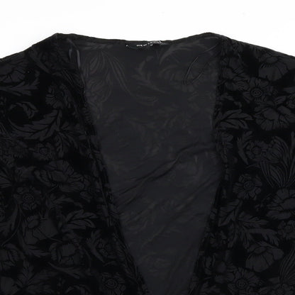 Womens UK Size 14 New Look Black Cardigan Jumper