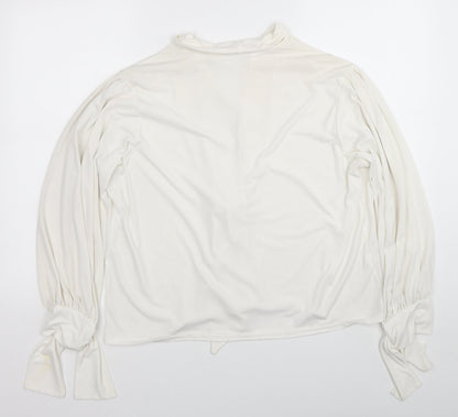 Womens UK Size M Mango White Basic Blouse