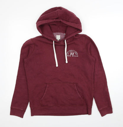 Womens UK Size 6 Jack Wills Red Pullover Hoodie
