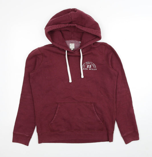Womens UK Size 6 Jack Wills Red Pullover Hoodie