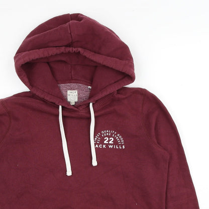 Womens UK Size 6 Jack Wills Red Pullover Hoodie