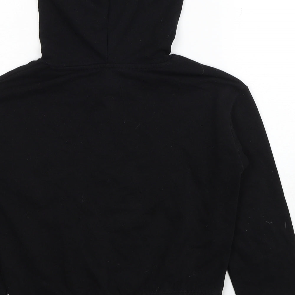 H&M Boys Black Cotton Pullover Hoodie Size 9-10 Years Pullover - Brooklyn
