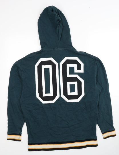 Mens UK Size XS ASOS Green Pullover Hoodie