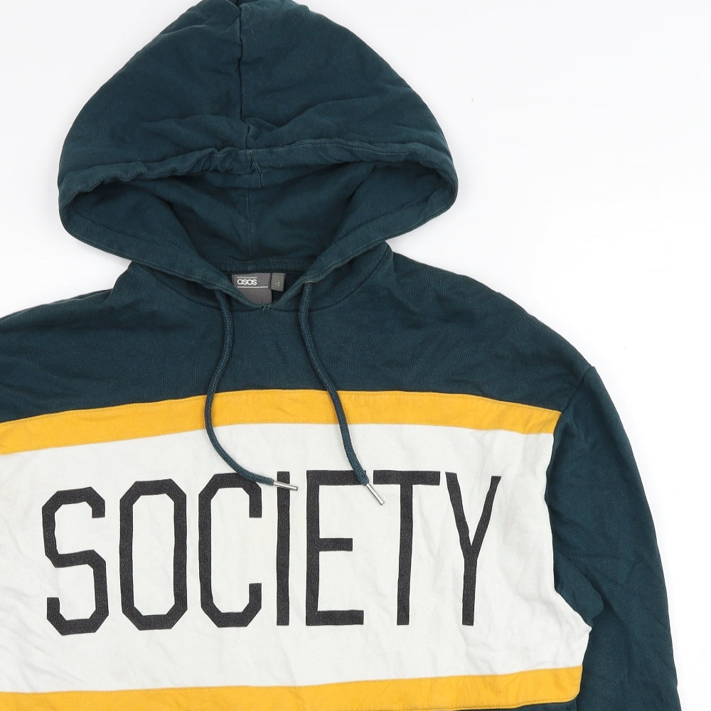 Mens UK Size XS ASOS Green Pullover Hoodie