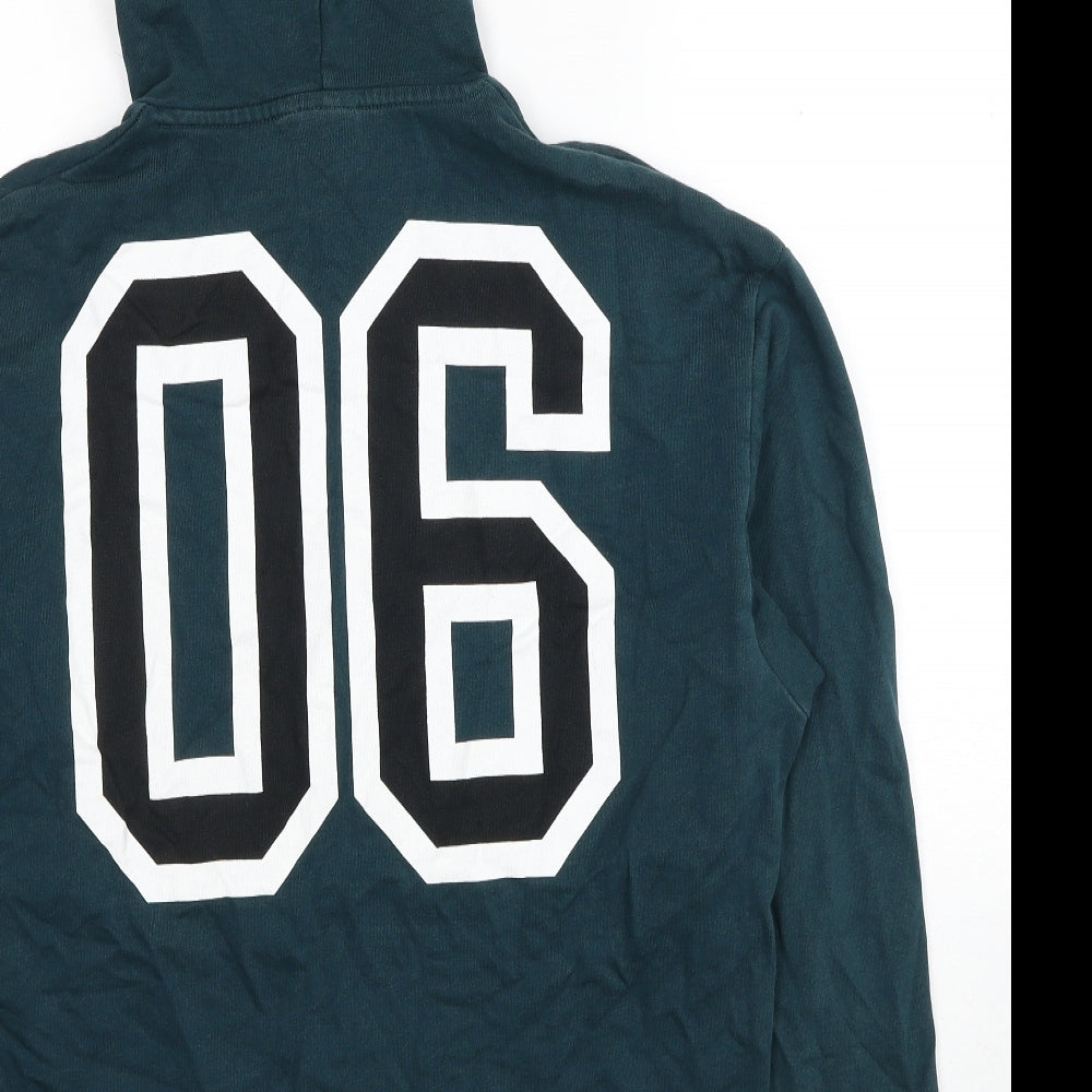 Mens UK Size XS ASOS Green Pullover Hoodie