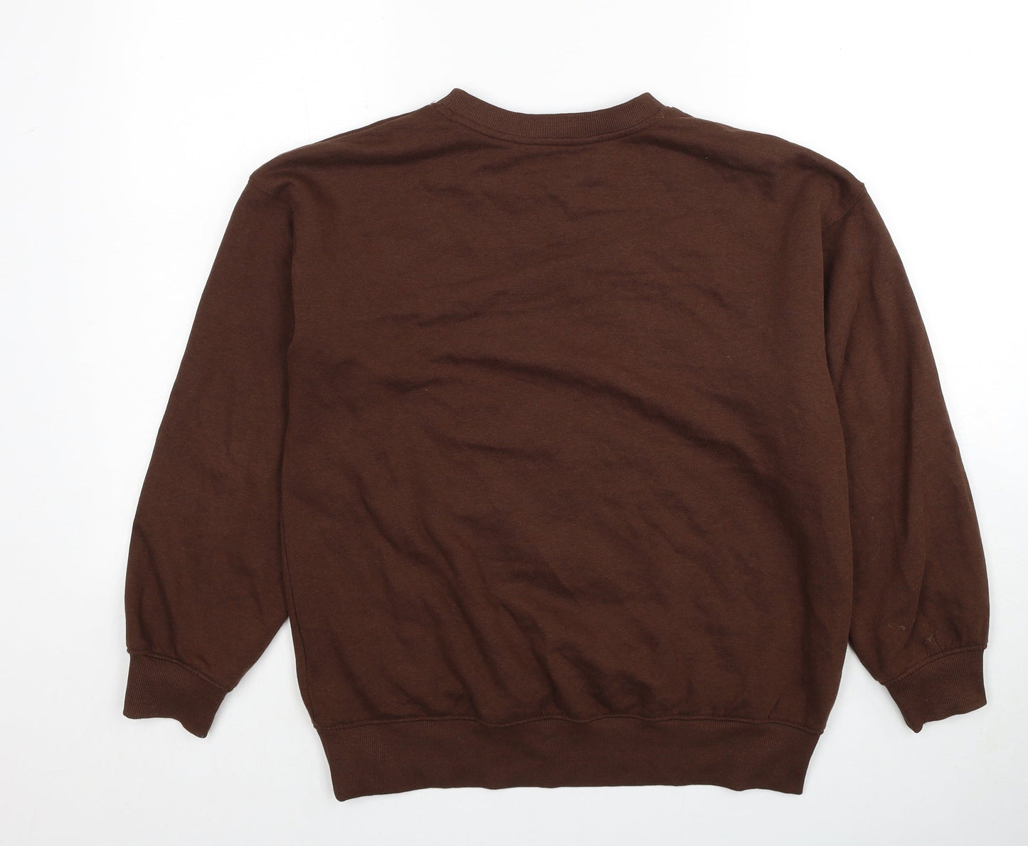 H&M Girls Brown Cotton Pullover Sweatshirt Size 10-11 Years Pullover - Mickey Mouse