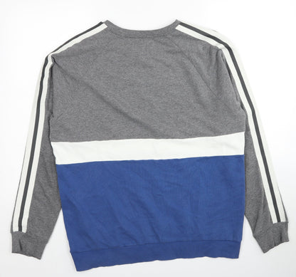 Topman Mens Grey Cotton Pullover Sweatshirt Size L