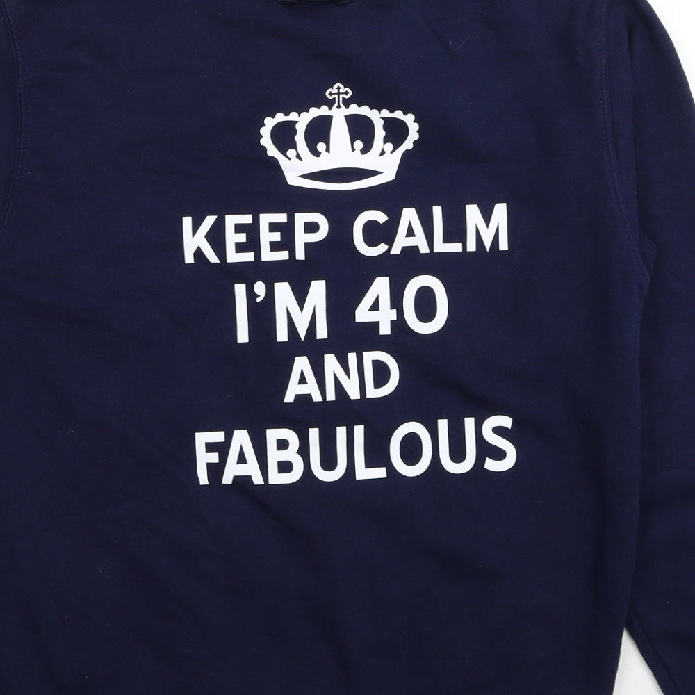 Awdis Mens Blue Varsity Jacket Jacket Size S Snap - Keep Calm