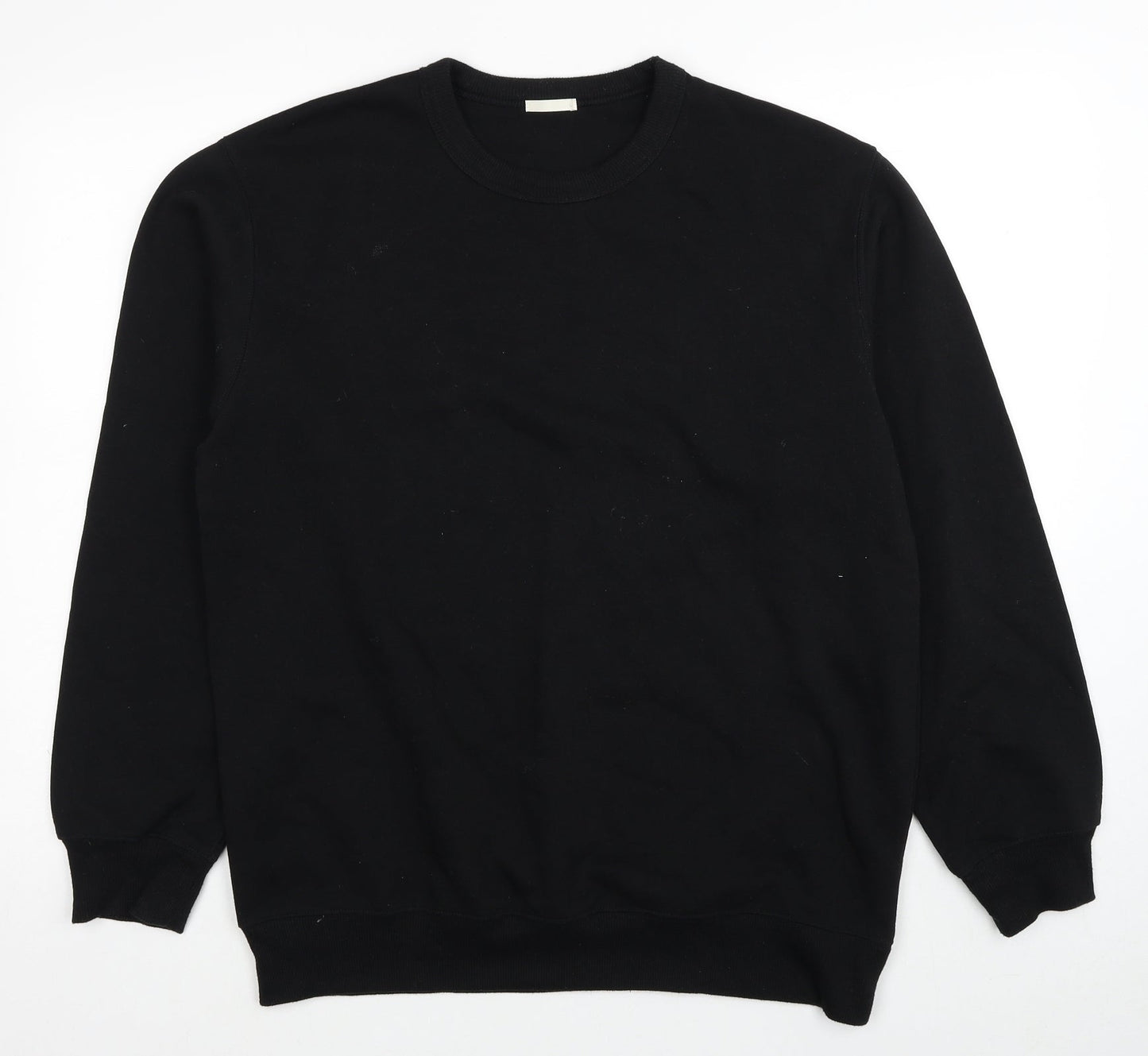 GU Womens Black Cotton Pullover Sweatshirt Size L Pullover