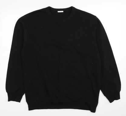 GU Womens Black Cotton Pullover Sweatshirt Size L Pullover