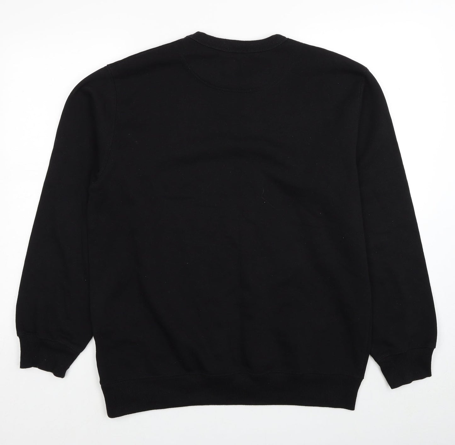 GU Womens Black Cotton Pullover Sweatshirt Size L Pullover