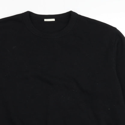 GU Womens Black Cotton Pullover Sweatshirt Size L Pullover