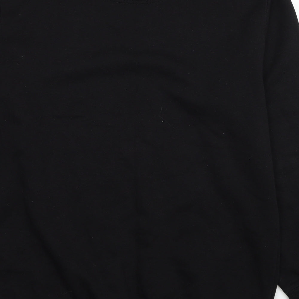GU Womens Black Cotton Pullover Sweatshirt Size L Pullover