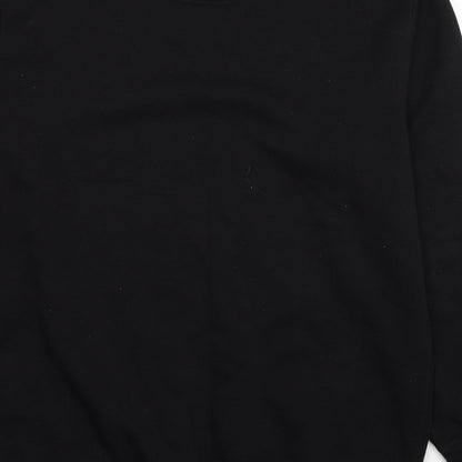 GU Womens Black Cotton Pullover Sweatshirt Size L Pullover
