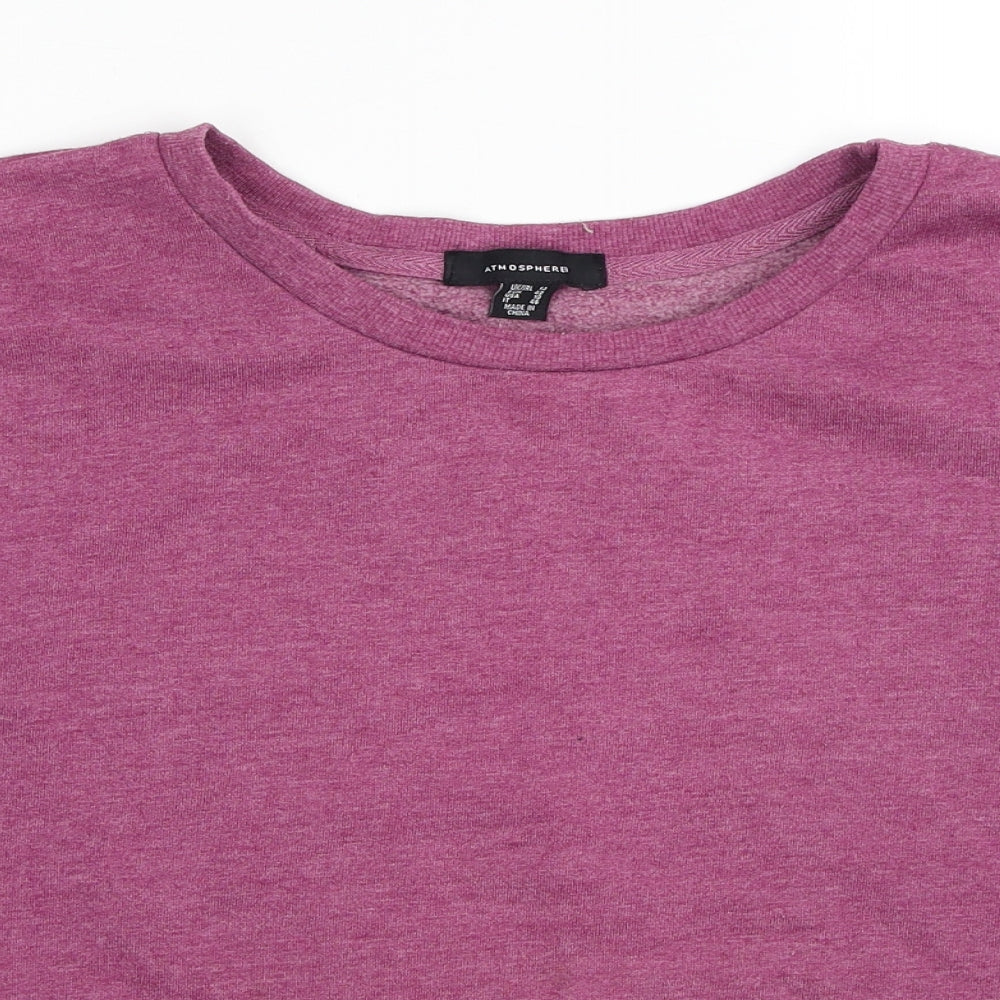 Atmosphere Womens Pink Polyester Pullover Sweatshirt Size 14 Zip