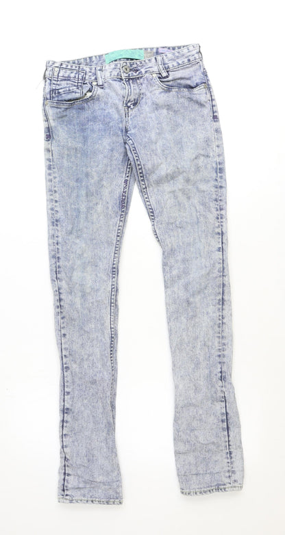 Womens UK Size 28 in Preworn Regular Fit Skinny Blue Jeans