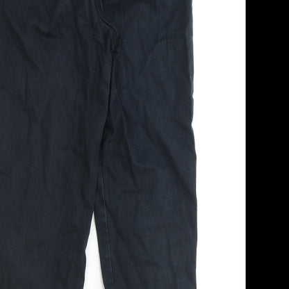 Classics Womens Black Cotton Straight Jeans Size 30 in Regular Zip