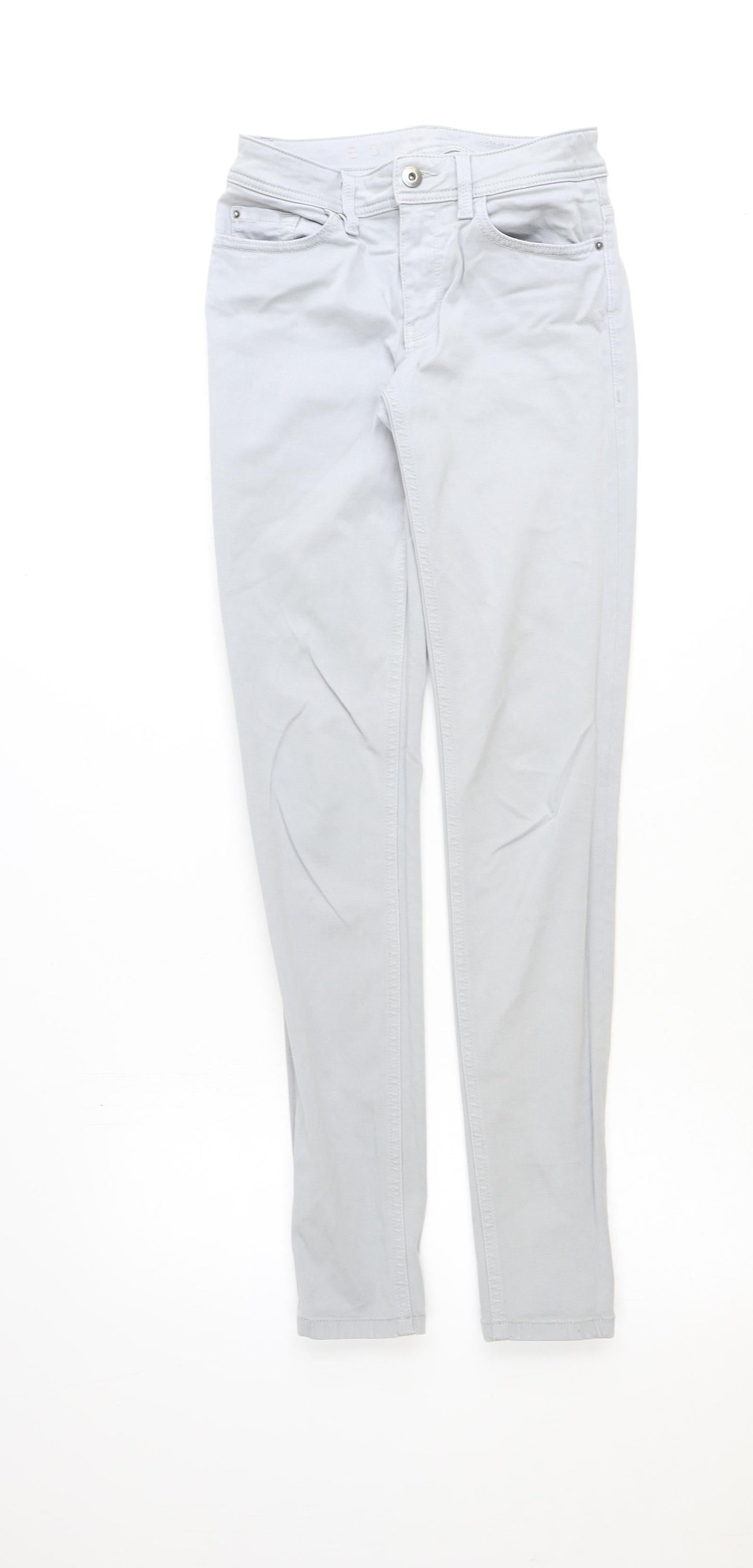 Womens UK Size 25 in Preworn Regular Fit Skinny Grey Jeans