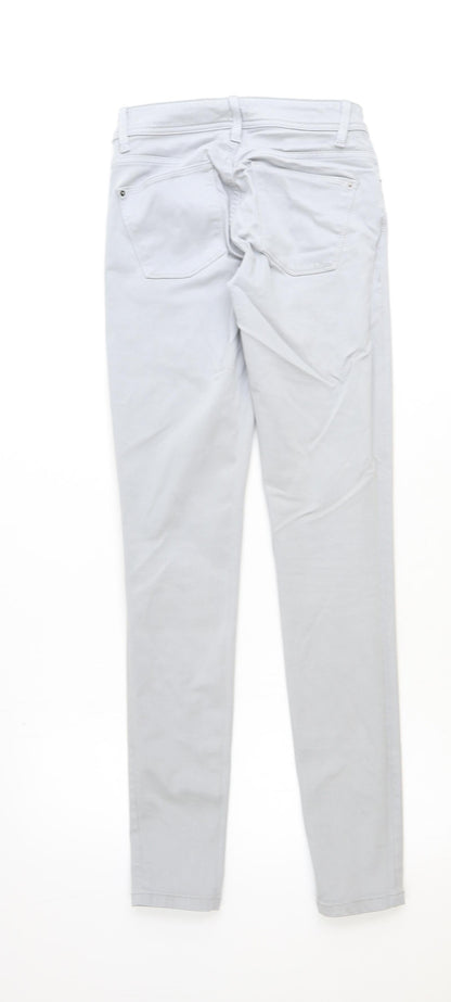 Womens UK Size 25 in Preworn Regular Fit Skinny Grey Jeans