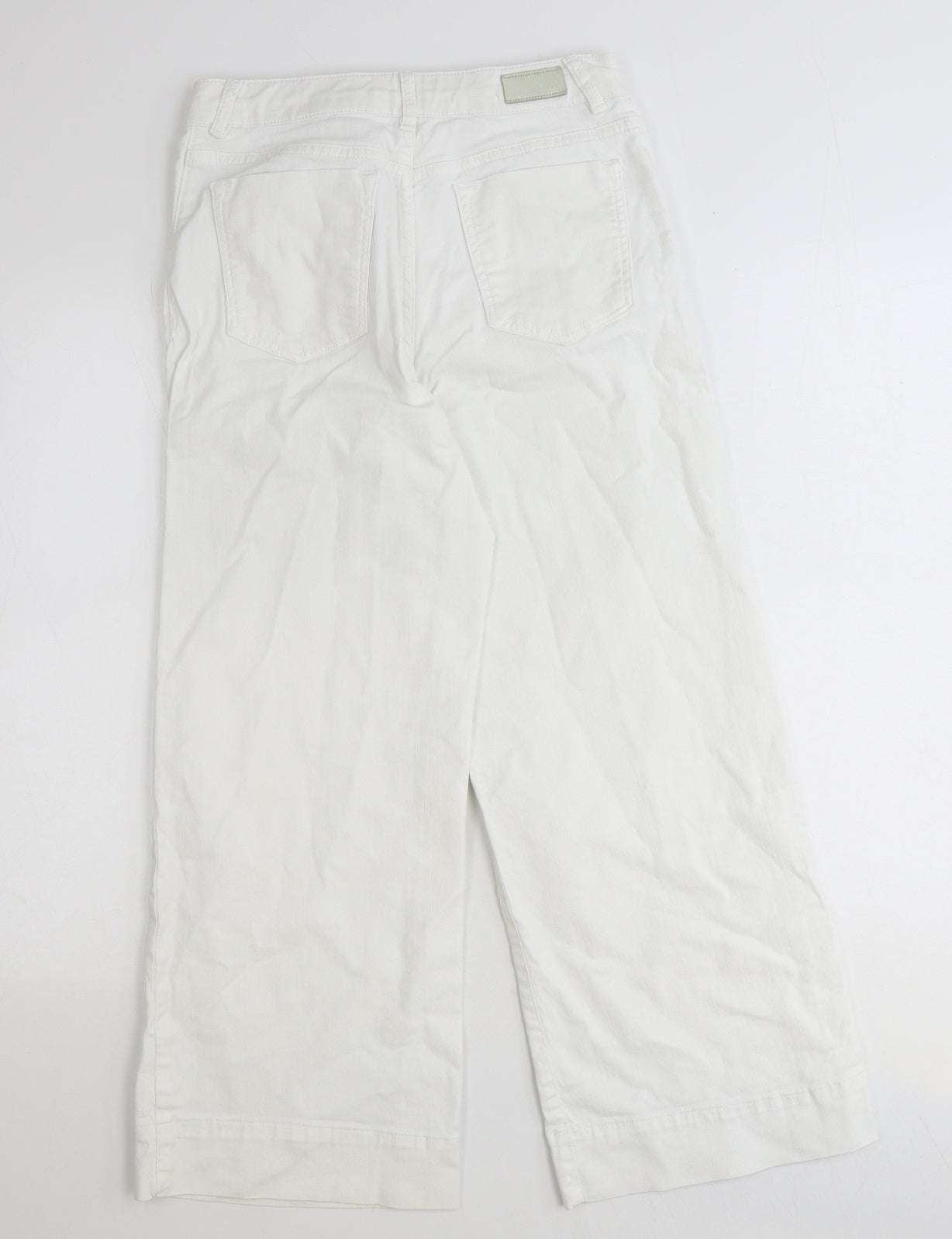Hoxton Womens White Cotton Straight Jeans Size 28 in Regular Zip