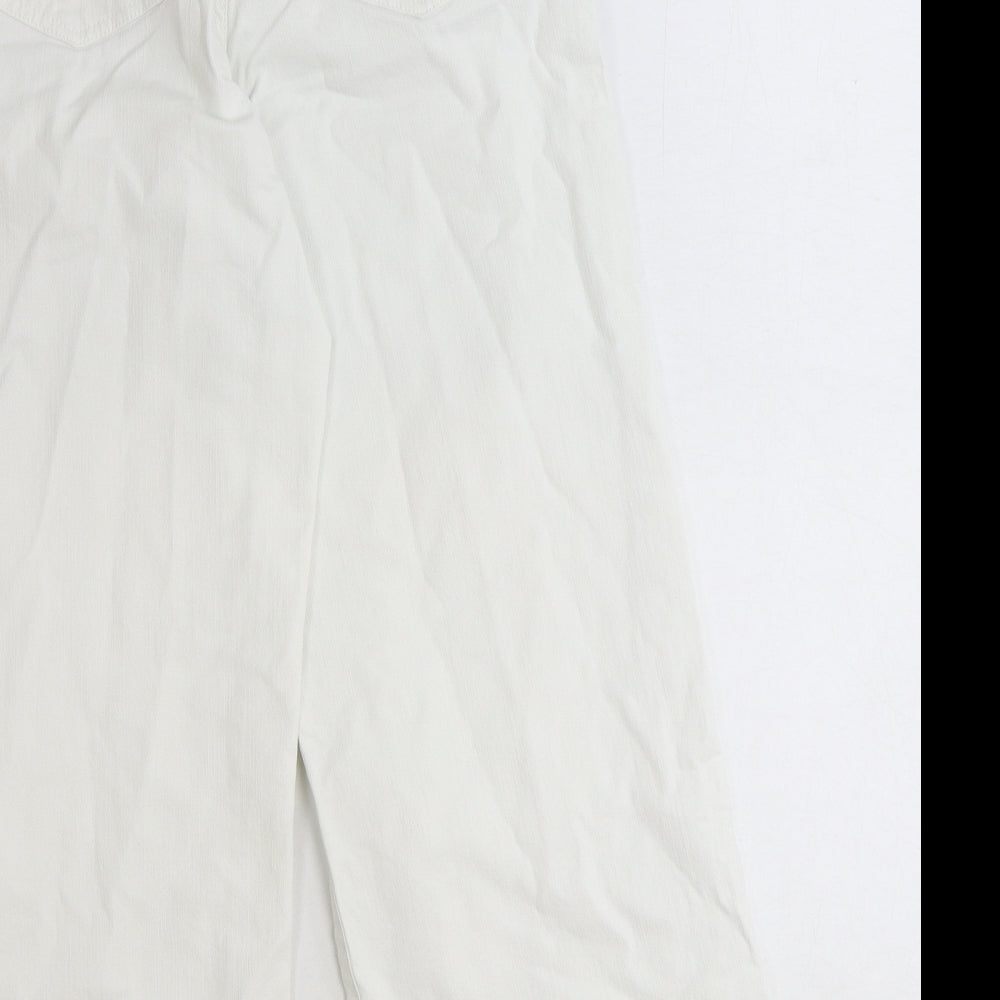 Hoxton Womens White Cotton Straight Jeans Size 28 in Regular Zip