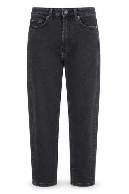 Astradivarius Womens Black Cotton Straight Jeans Size 6 Regular Zip